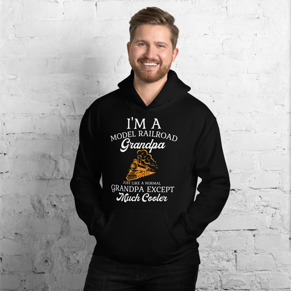 Model Railroad Grandpa Pullover Hoodie - Broken Knuckle Apparel