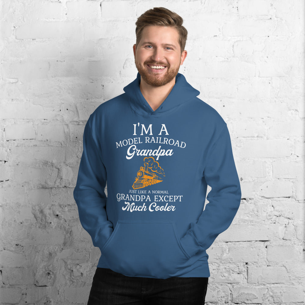 Model Railroad Grandpa Pullover Hoodie - Broken Knuckle Apparel