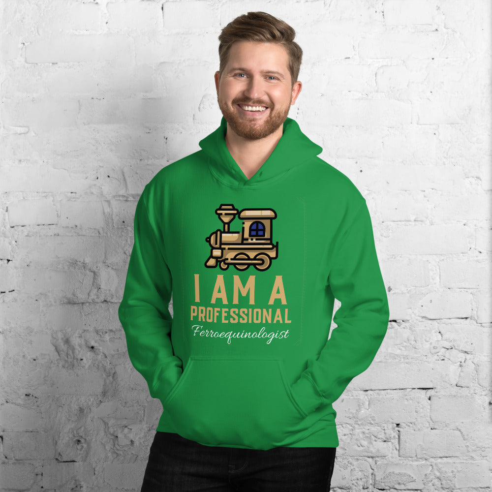 I am a Professional Ferroequinologist Pullover Unisex Hoodie - Broken Knuckle Apparel