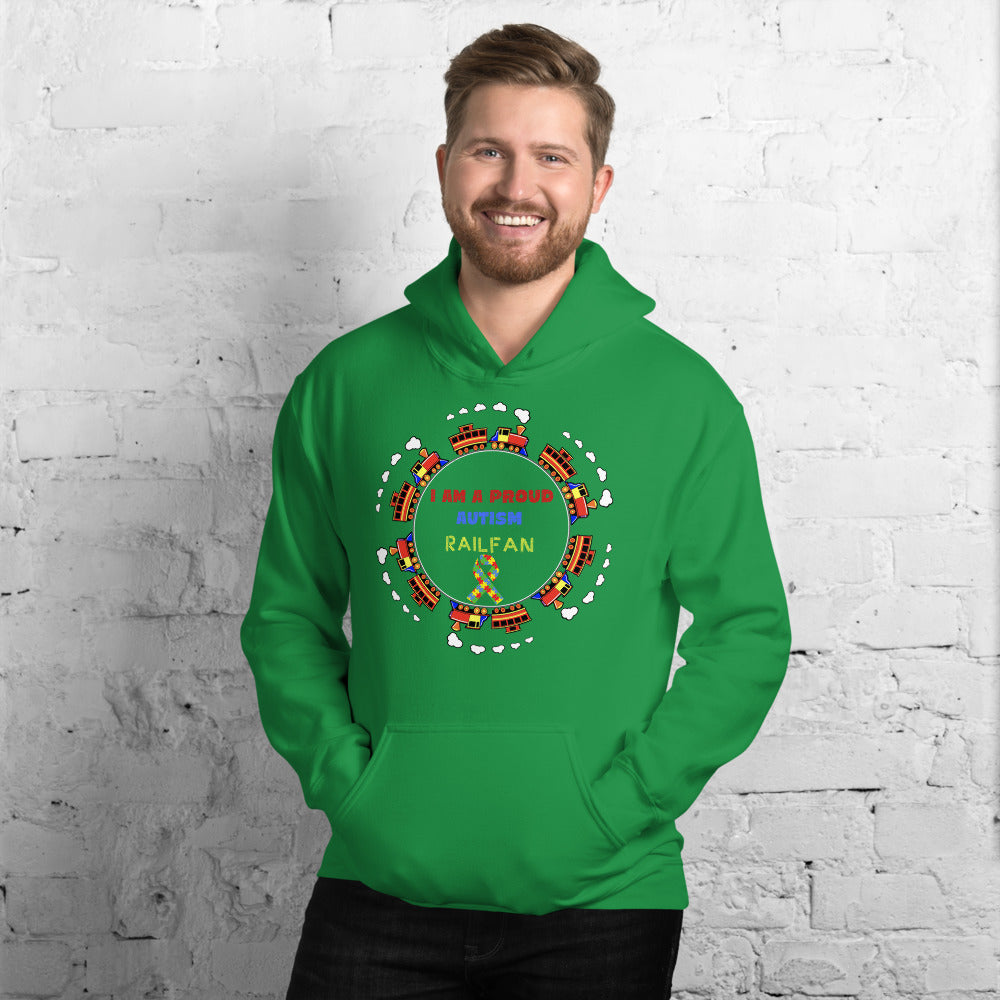 I Am A Proud Autism Railfan Pullover Unisex Hoodie - Broken Knuckle Apparel