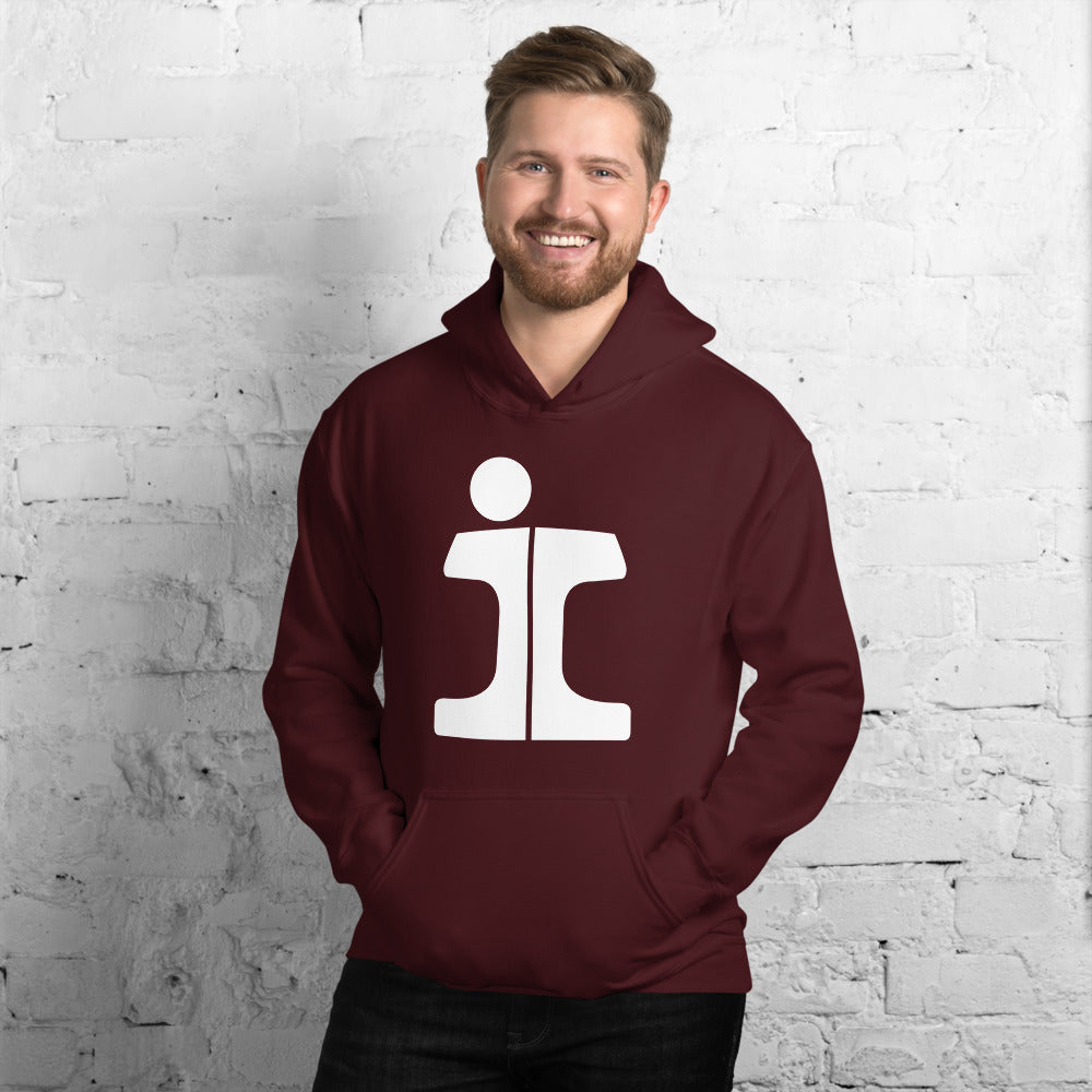 Illinois Central "Split Rail" Logo Pullover Unisex Hoodie - Broken Knuckle Apparel
