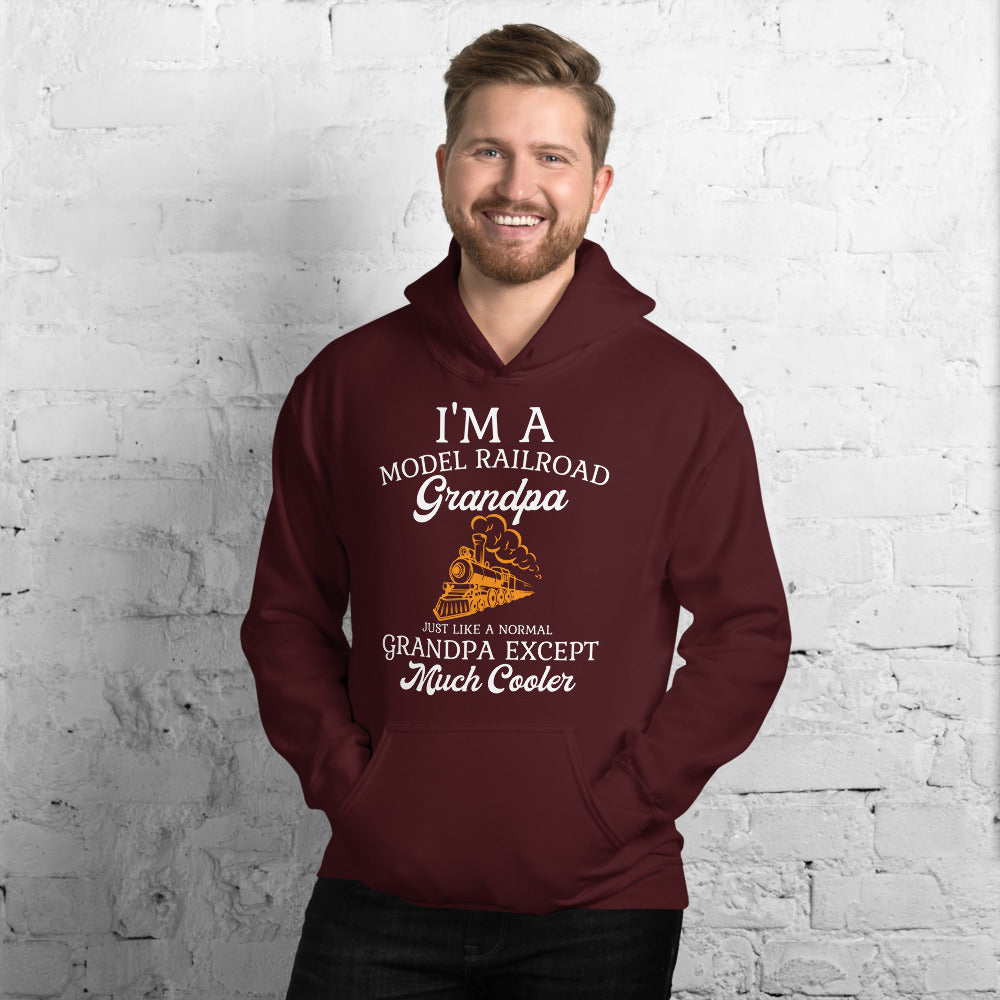 Model Railroad Grandpa Pullover Hoodie - Broken Knuckle Apparel