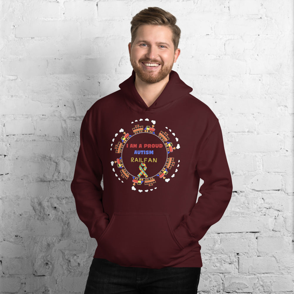 I Am A Proud Autism Railfan Pullover Unisex Hoodie - Broken Knuckle Apparel