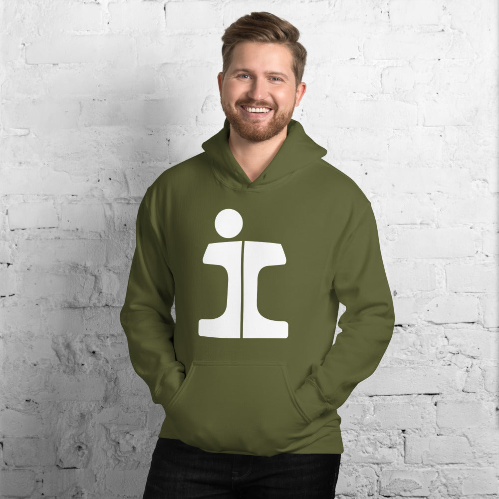 Illinois Central "Split Rail" Logo Pullover Unisex Hoodie - Broken Knuckle Apparel