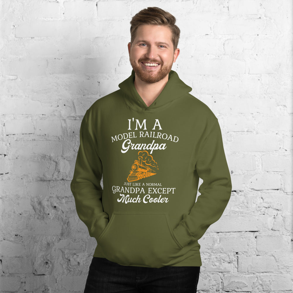 Model Railroad Grandpa Pullover Hoodie - Broken Knuckle Apparel