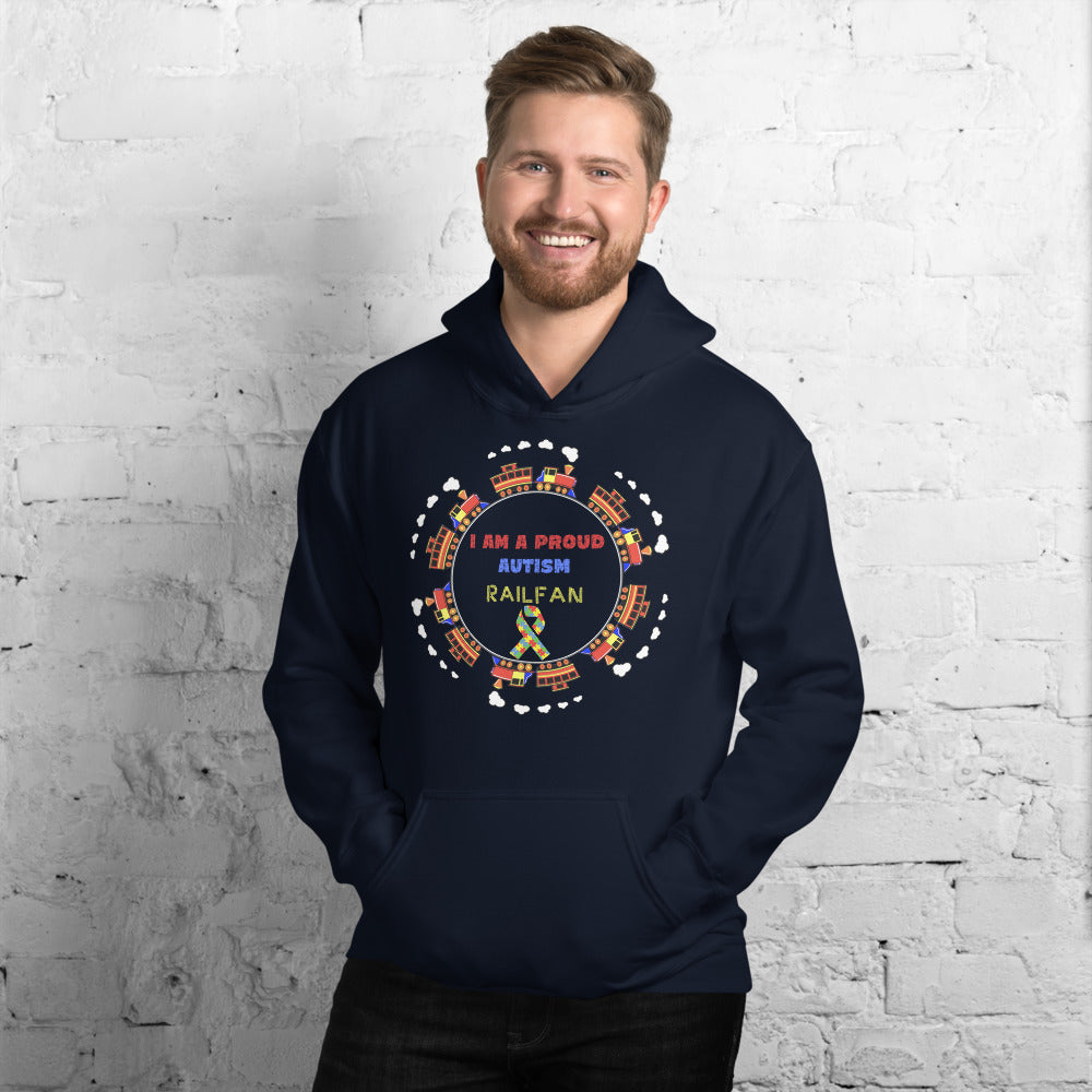 I Am A Proud Autism Railfan Pullover Unisex Hoodie - Broken Knuckle Apparel