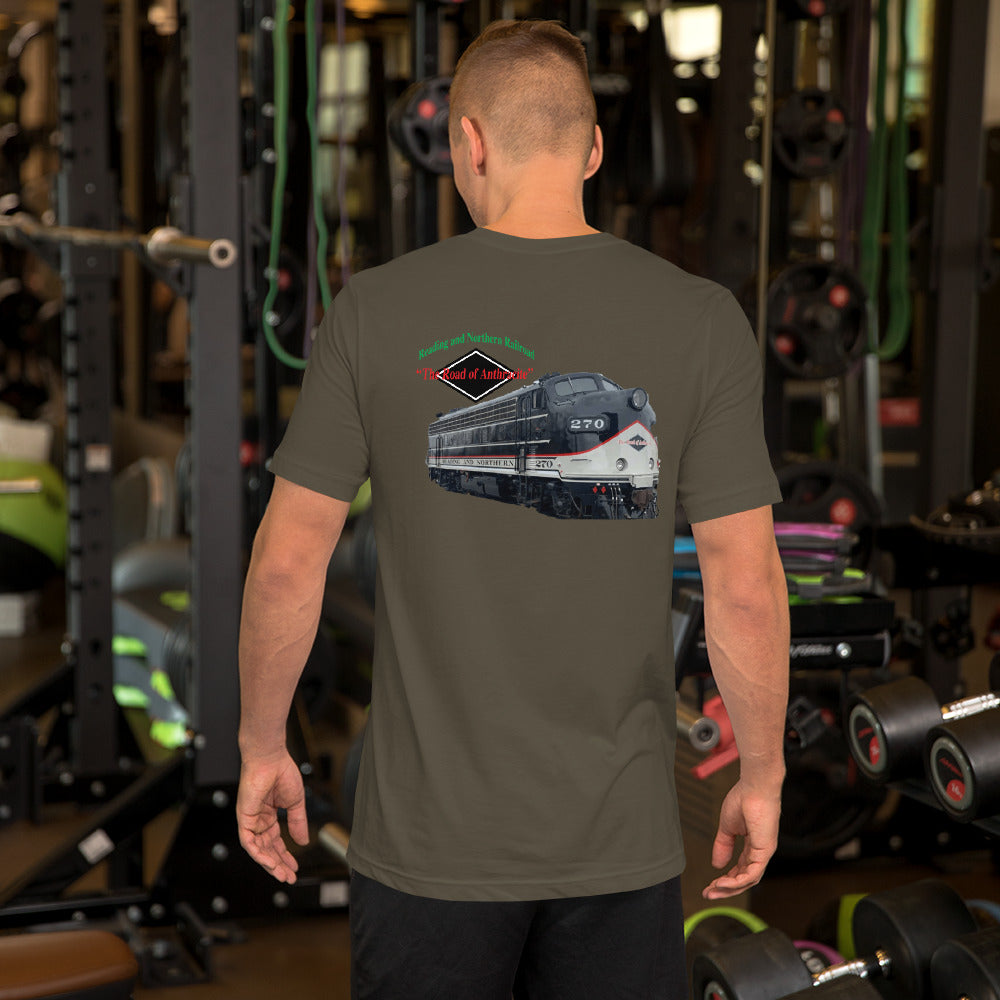 Reading Blue Mountain & Northern “The Road of Anthracite” Men's Short-Sleeve T-Shirt - Broken Knuckle Apparel
