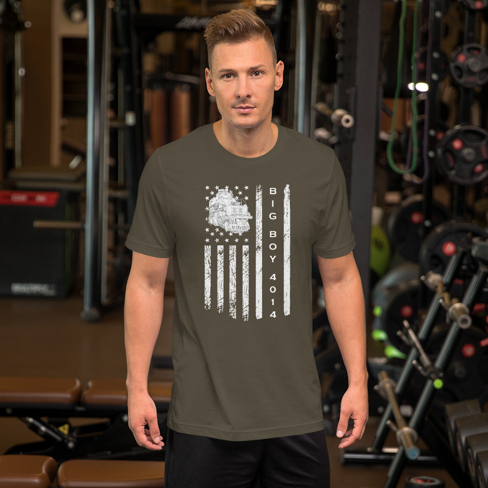 Big Boy 4014 American Flag Men's Short-Sleeve T-Shirt - Broken Knuckle Apparel