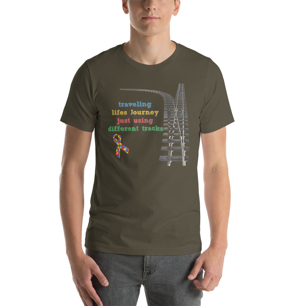 Traveling Life's Journey Autism Awareness Men's Short-sleeve t-shirt - Broken Knuckle Apparel