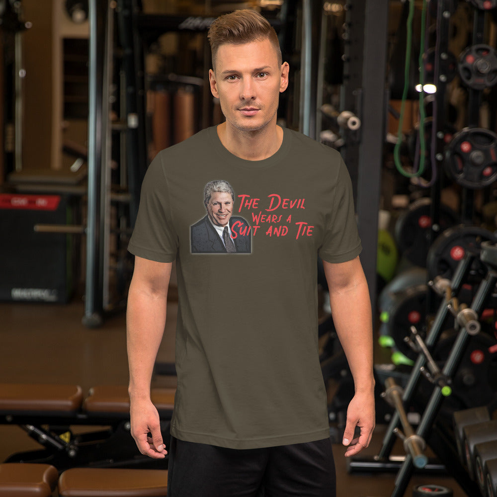 The Devil Wears a Suit and Tie Men's Short Sleeve T-Shirt - Broken Knuckle Apparel
