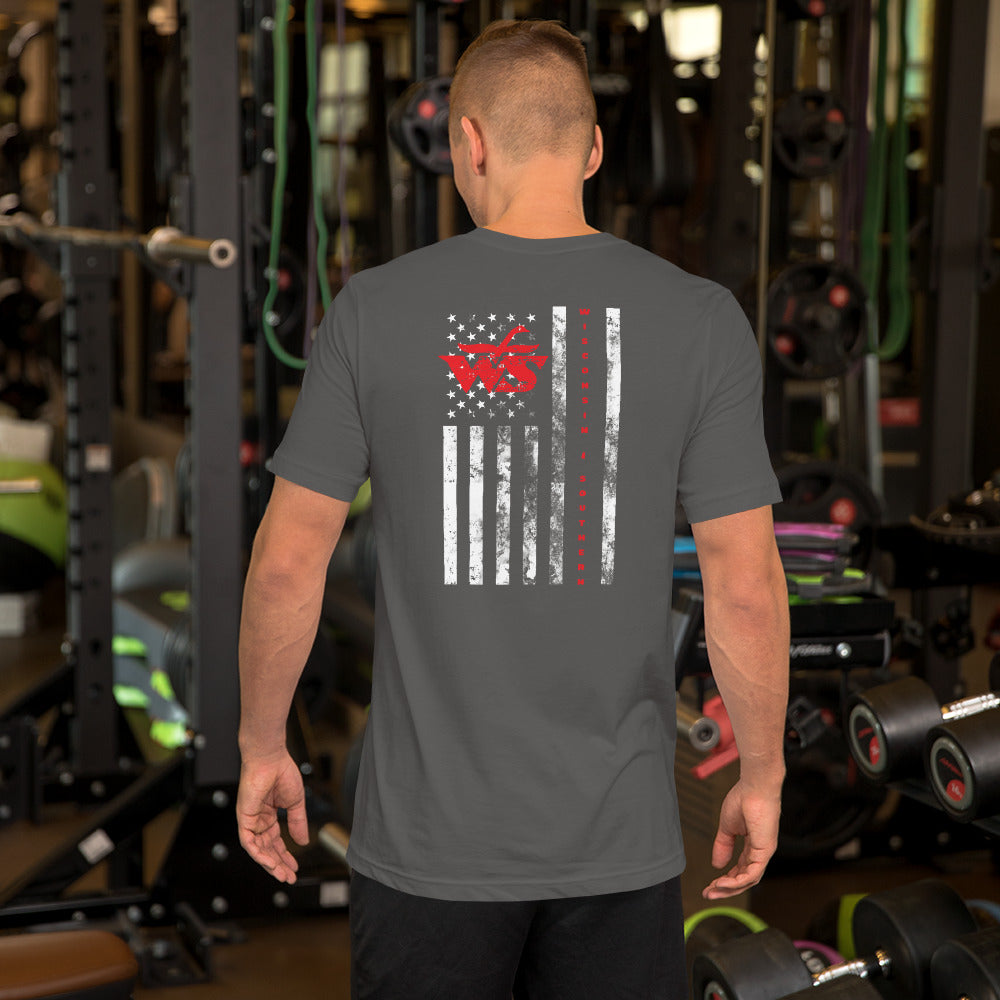Wisconsin Southern American Flag Men's Short-sleeve t-shirt - Broken Knuckle Apparel