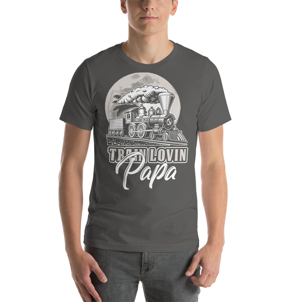 Train Lovin Papa Men's Short-sleeve t-shirt - Broken Knuckle Apparel