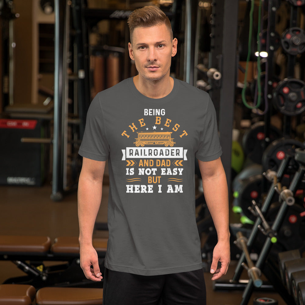 Best Railroader Dad Men's Short-sleeve t-shirt - Broken Knuckle Apparel