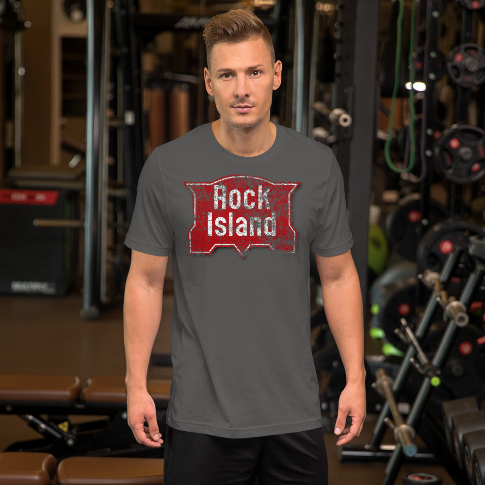 Rock Island Distressed Men's Short-sleeve t-shirt - Broken Knuckle Apparel