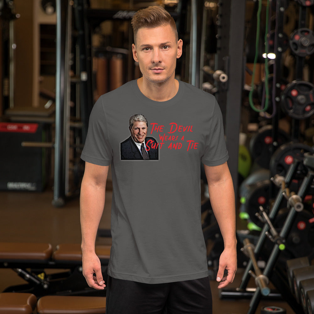 The Devil Wears a Suit and Tie Men's Short Sleeve T-Shirt - Broken Knuckle Apparel