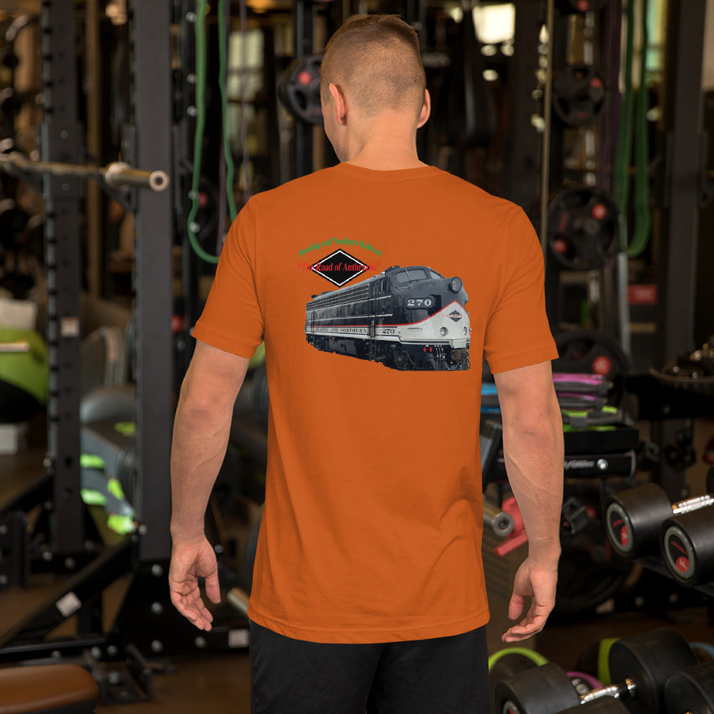 Reading Blue Mountain & Northern “The Road of Anthracite” Men's Short-Sleeve T-Shirt - Broken Knuckle Apparel
