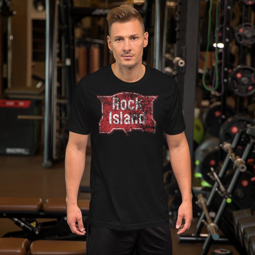 Rock Island Distressed Men's Short-sleeve t-shirt - Broken Knuckle Apparel