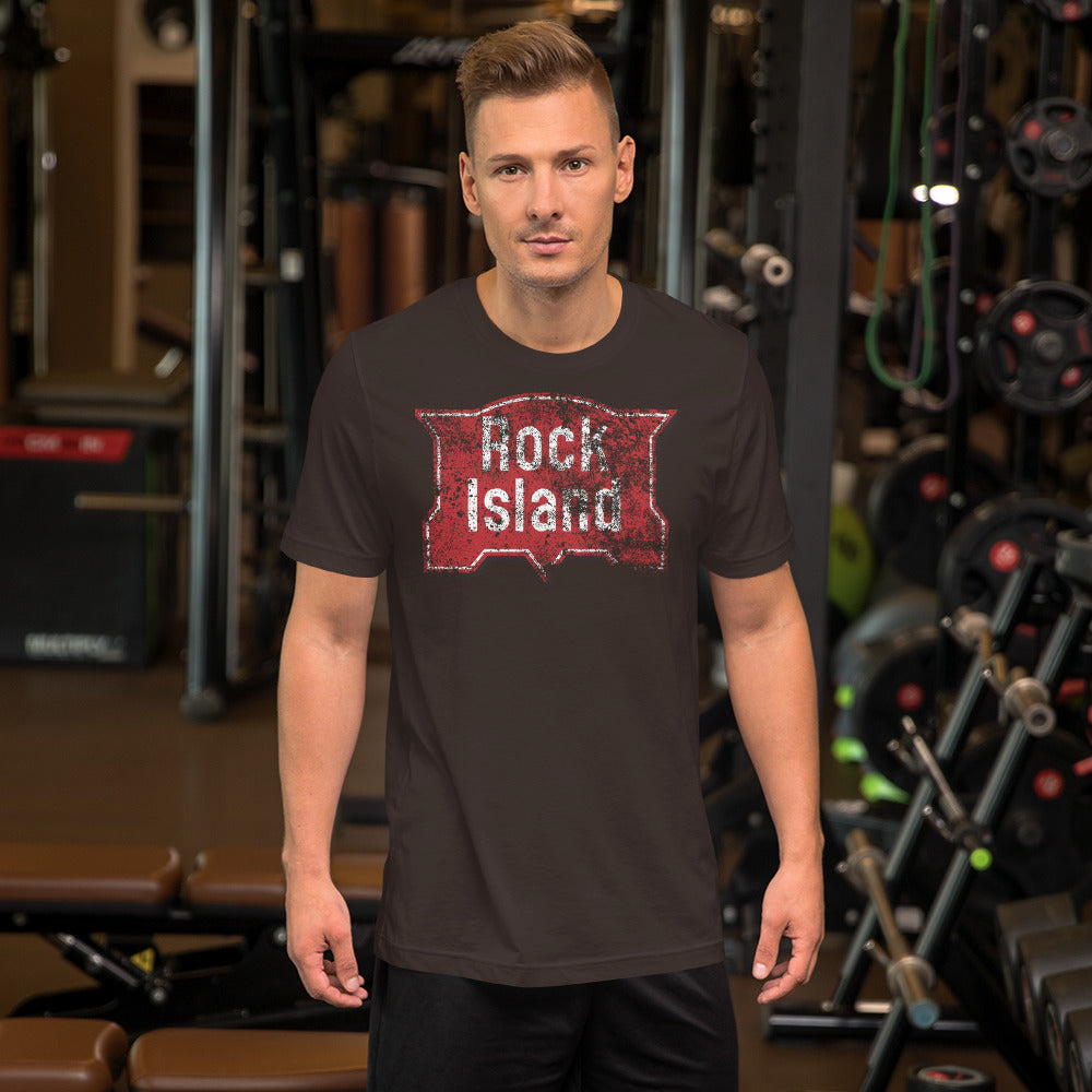 Rock Island Distressed Men's Short-sleeve t-shirt - Broken Knuckle Apparel