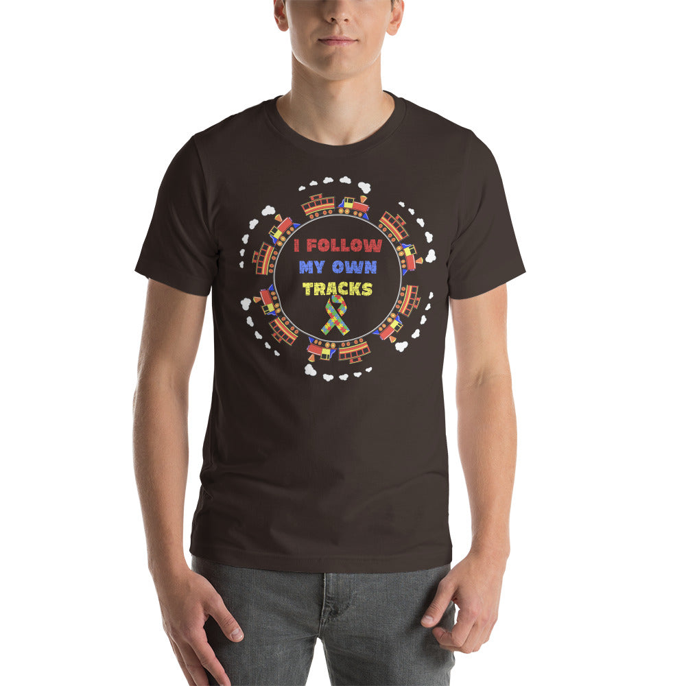 I Follow My Own Tracks Autism Awareness Men's Short-sleeve t-shirt - Broken Knuckle Apparel