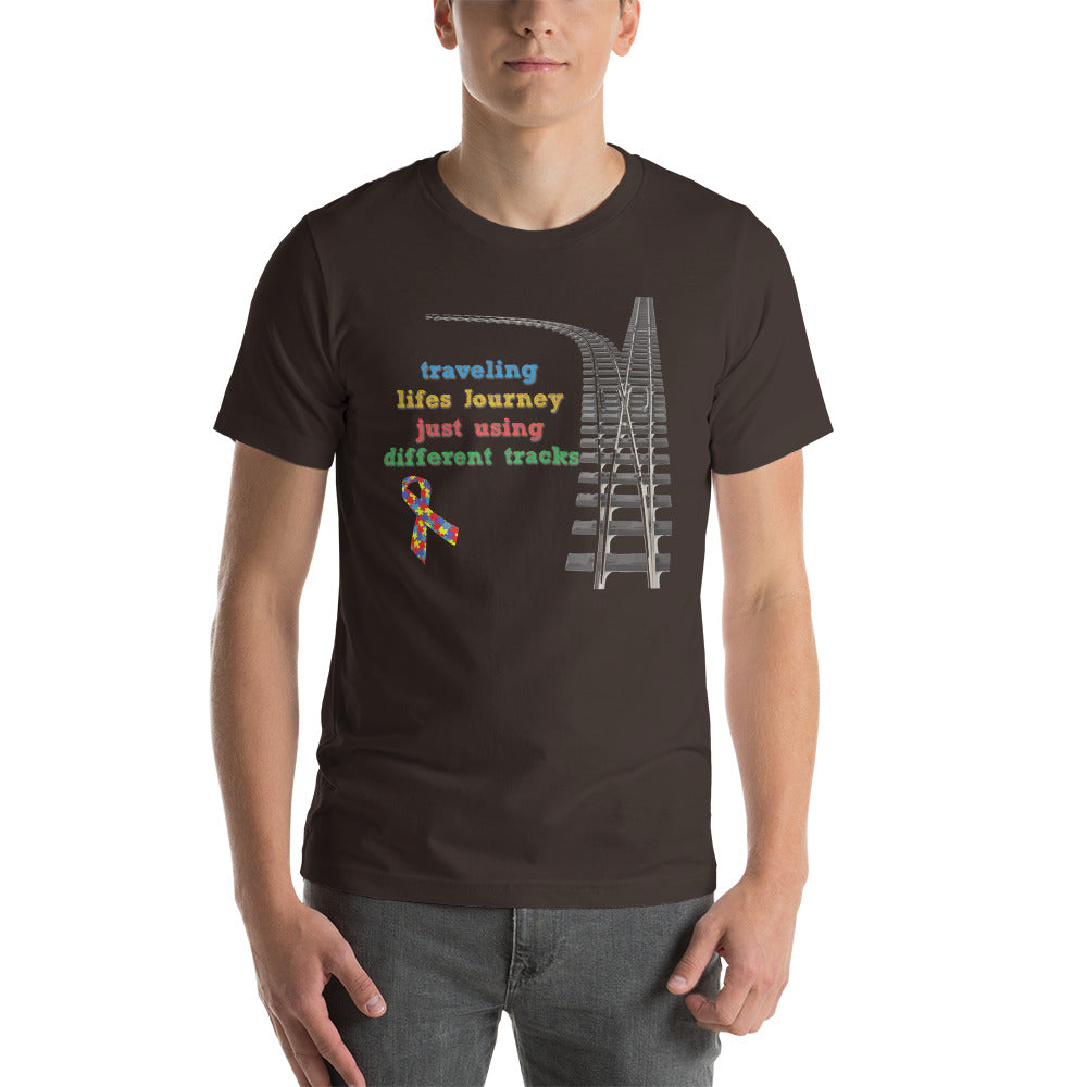Traveling Life's Journey Autism Awareness Men's Short-sleeve t-shirt - Broken Knuckle Apparel