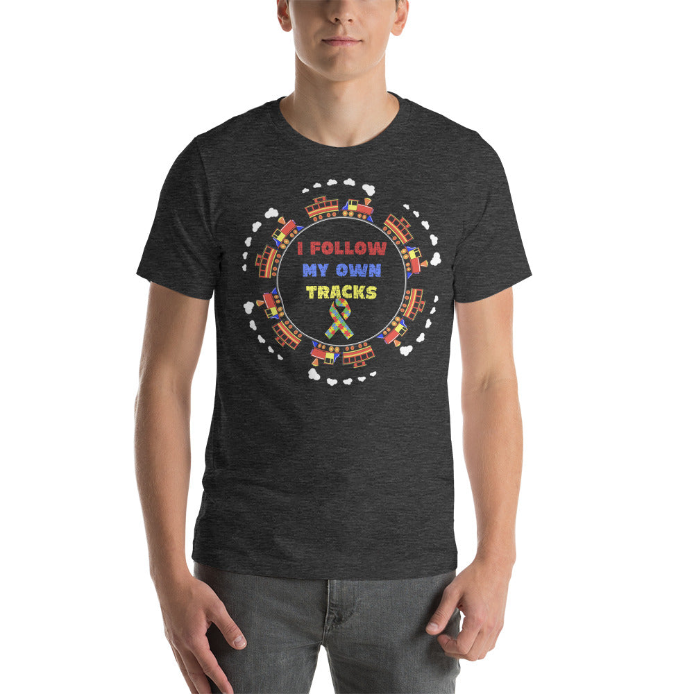 I Follow My Own Tracks Autism Awareness Men's Short-sleeve t-shirt - Broken Knuckle Apparel