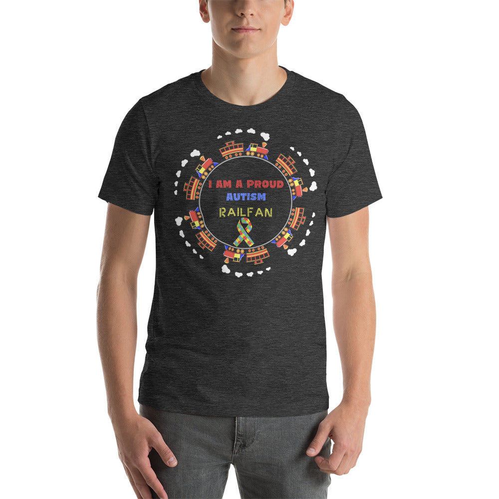Proud Autism Railfan Men's Short-sleeve t-shirt - Broken Knuckle Apparel