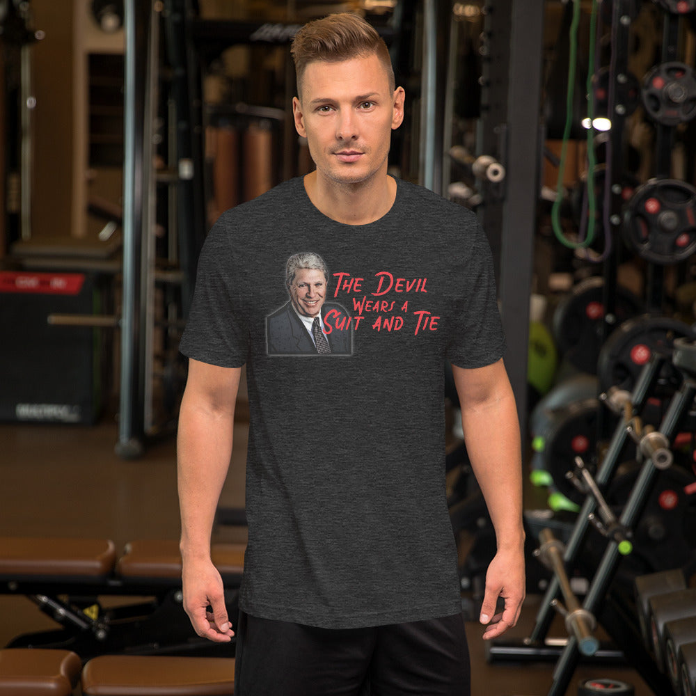 The Devil Wears a Suit and Tie Men's Short Sleeve T-Shirt - Broken Knuckle Apparel