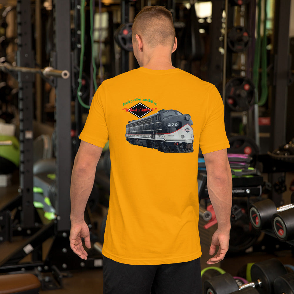 Reading Blue Mountain & Northern “The Road of Anthracite” Men's Short-Sleeve T-Shirt - Broken Knuckle Apparel