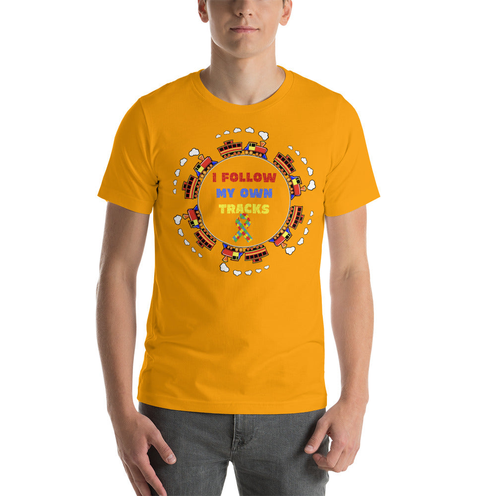 I Follow My Own Tracks Autism Awareness Men's Short-sleeve t-shirt - Broken Knuckle Apparel