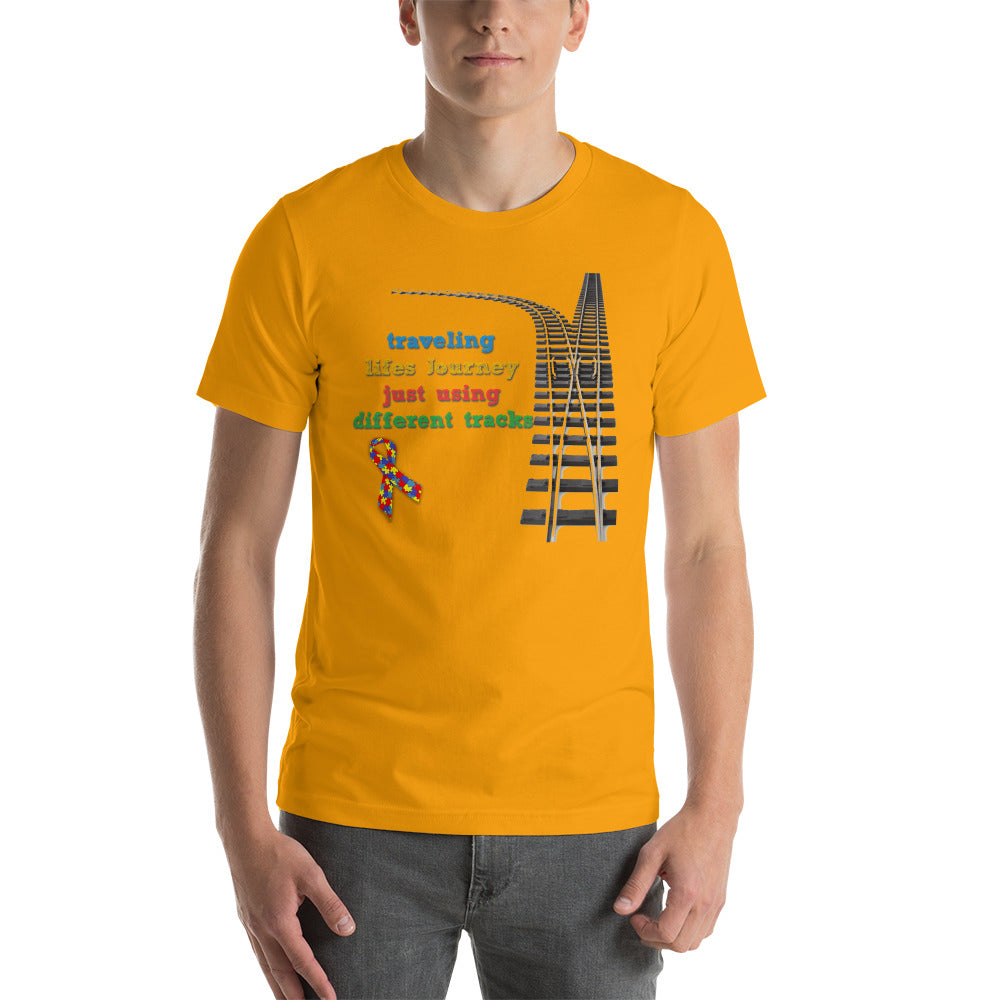 Traveling Life's Journey Autism Awareness Men's Short-sleeve t-shirt - Broken Knuckle Apparel