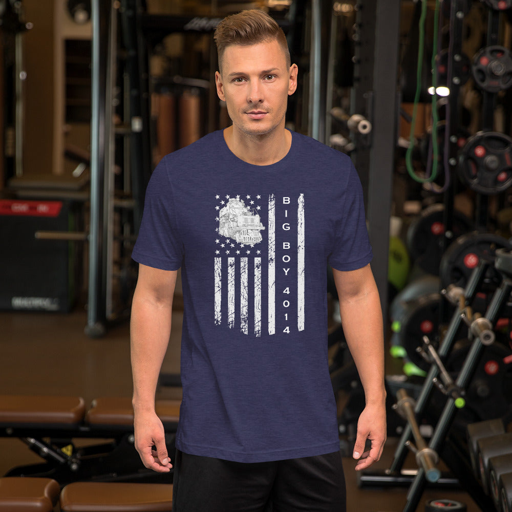 Big Boy 4014 American Flag Men's Short-Sleeve T-Shirt - Broken Knuckle Apparel
