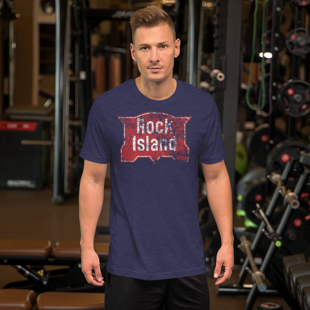 Rock Island Distressed Men's Short-sleeve t-shirt - Broken Knuckle Apparel