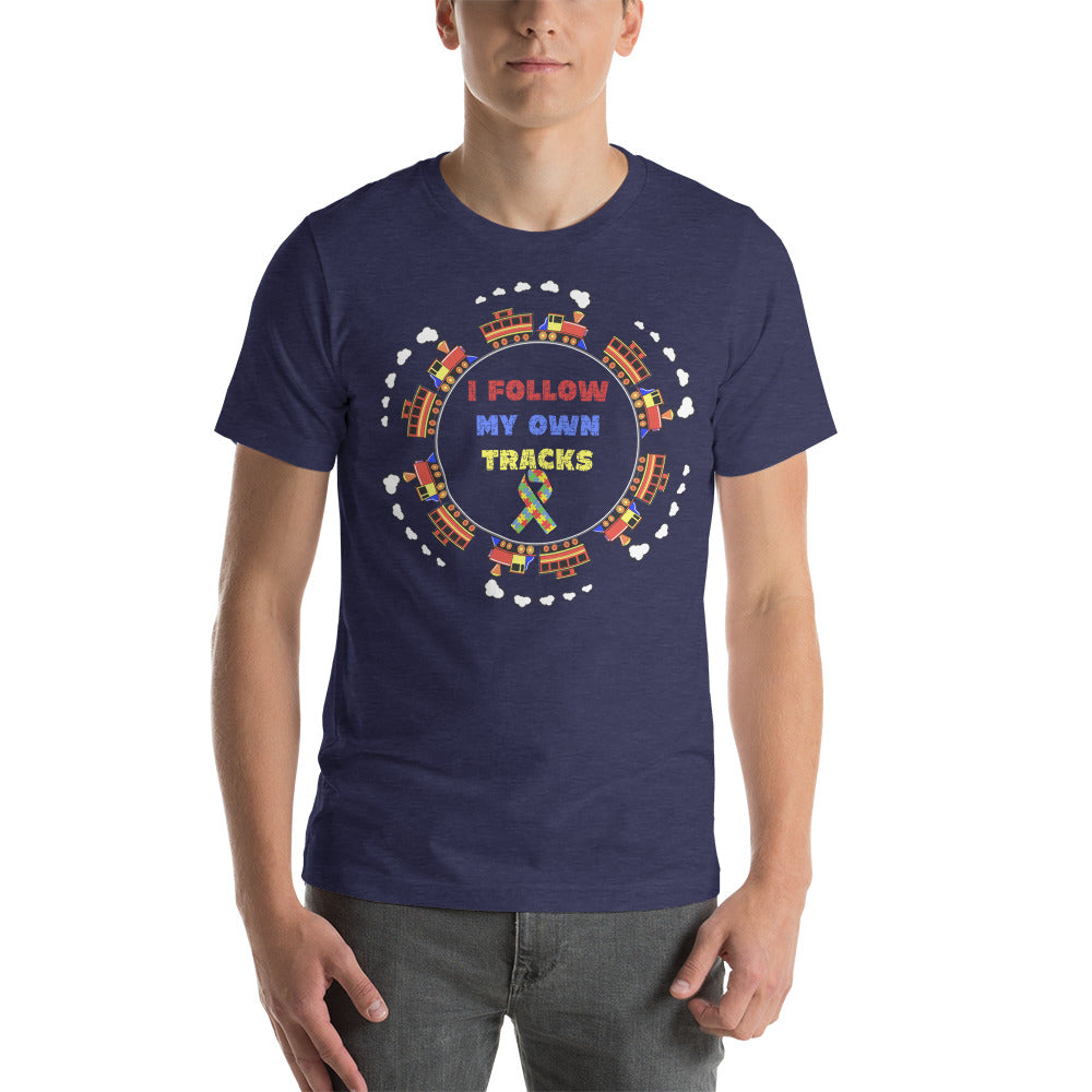 I Follow My Own Tracks Autism Awareness Men's Short-sleeve t-shirt - Broken Knuckle Apparel