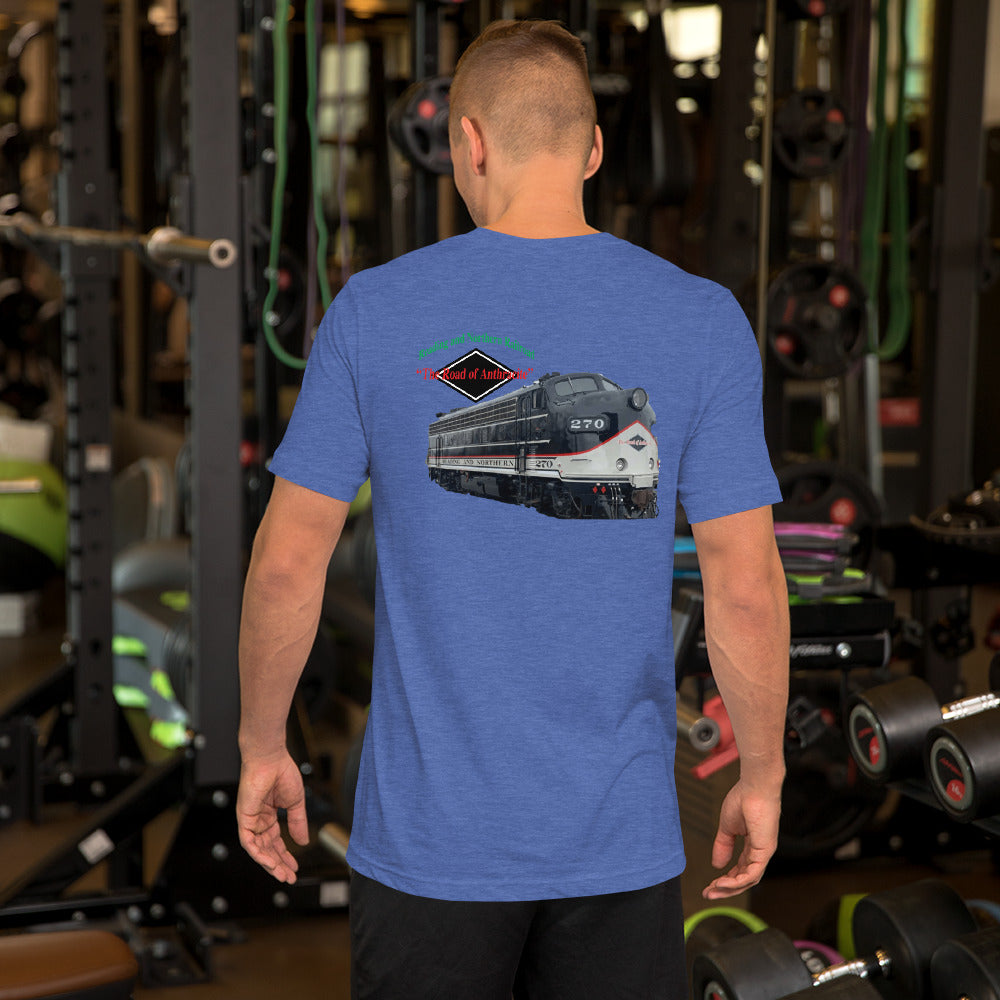 Reading Blue Mountain & Northern “The Road of Anthracite” Men's Short-Sleeve T-Shirt - Broken Knuckle Apparel