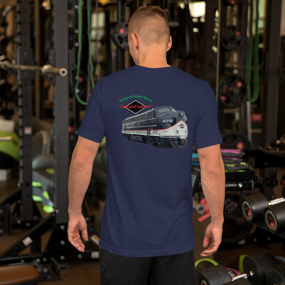 Reading Blue Mountain & Northern “The Road of Anthracite” Men's Short-Sleeve T-Shirt - Broken Knuckle Apparel