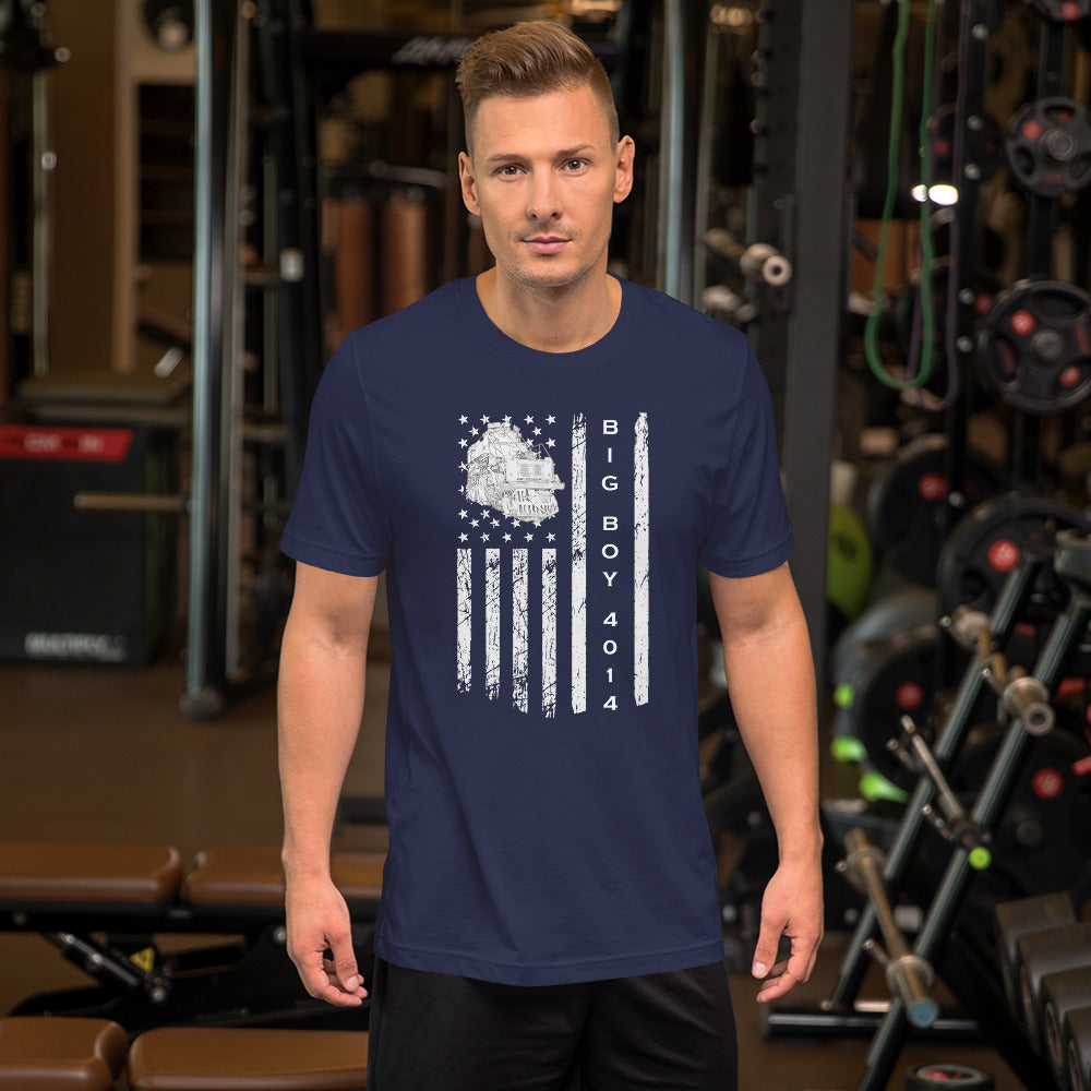 Big Boy 4014 American Flag Men's Short-Sleeve T-Shirt - Broken Knuckle Apparel