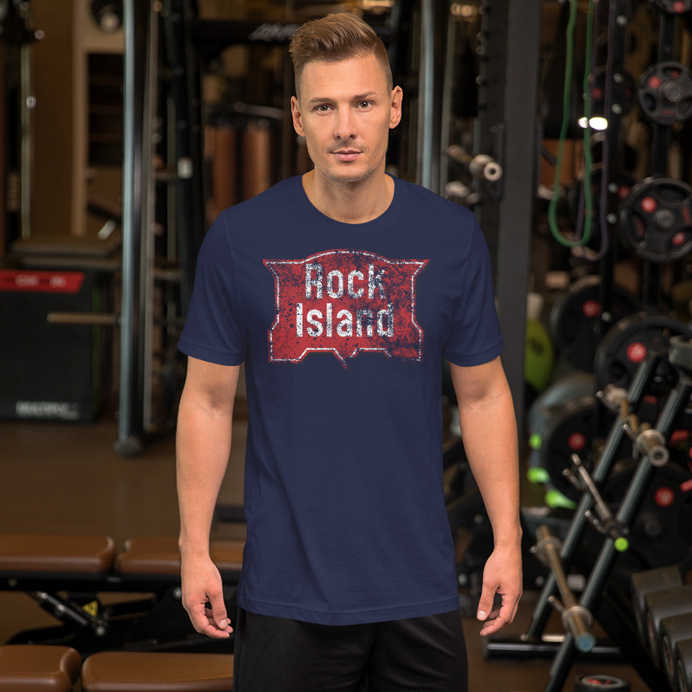 Rock Island Distressed Men's Short-sleeve t-shirt - Broken Knuckle Apparel