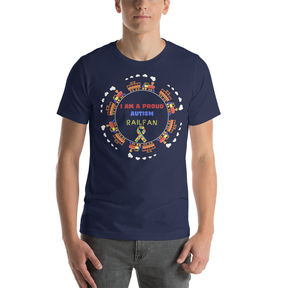 Proud Autism Railfan Men's Short-sleeve t-shirt - Broken Knuckle Apparel