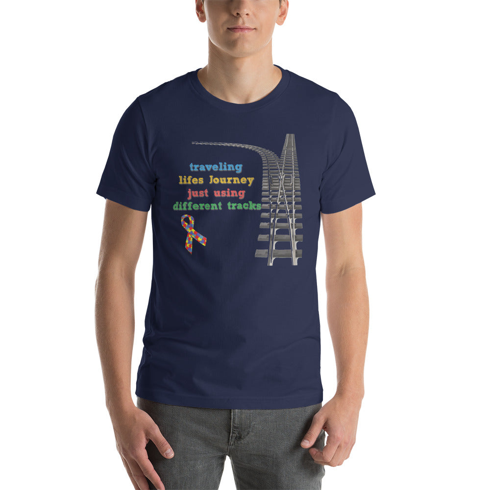 Traveling Life's Journey Autism Awareness Men's Short-sleeve t-shirt - Broken Knuckle Apparel