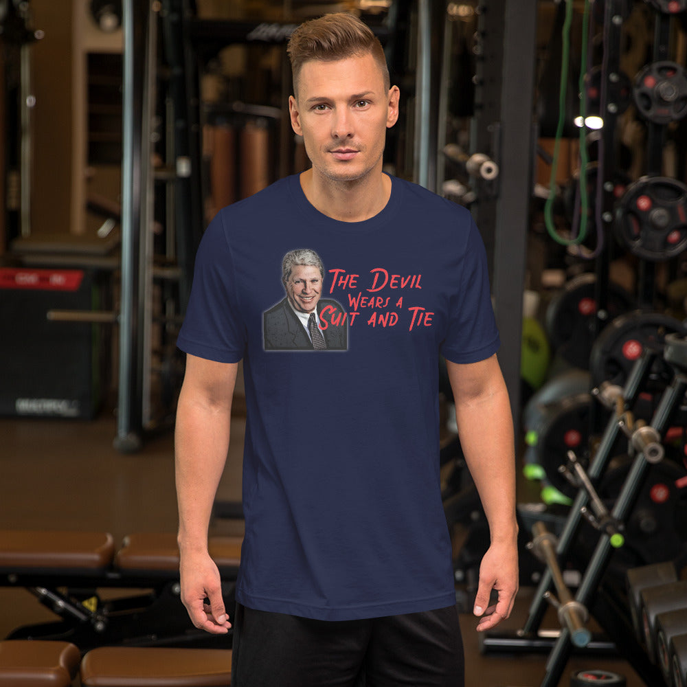 The Devil Wears a Suit and Tie Men's Short Sleeve T-Shirt - Broken Knuckle Apparel