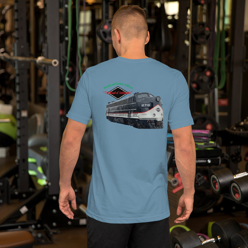 Reading Blue Mountain & Northern “The Road of Anthracite” Men's Short-Sleeve T-Shirt - Broken Knuckle Apparel