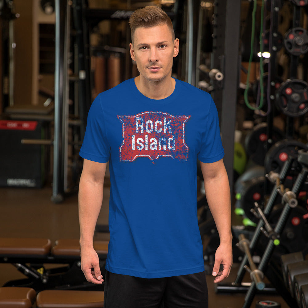Rock Island Distressed Men's Short-sleeve t-shirt - Broken Knuckle Apparel