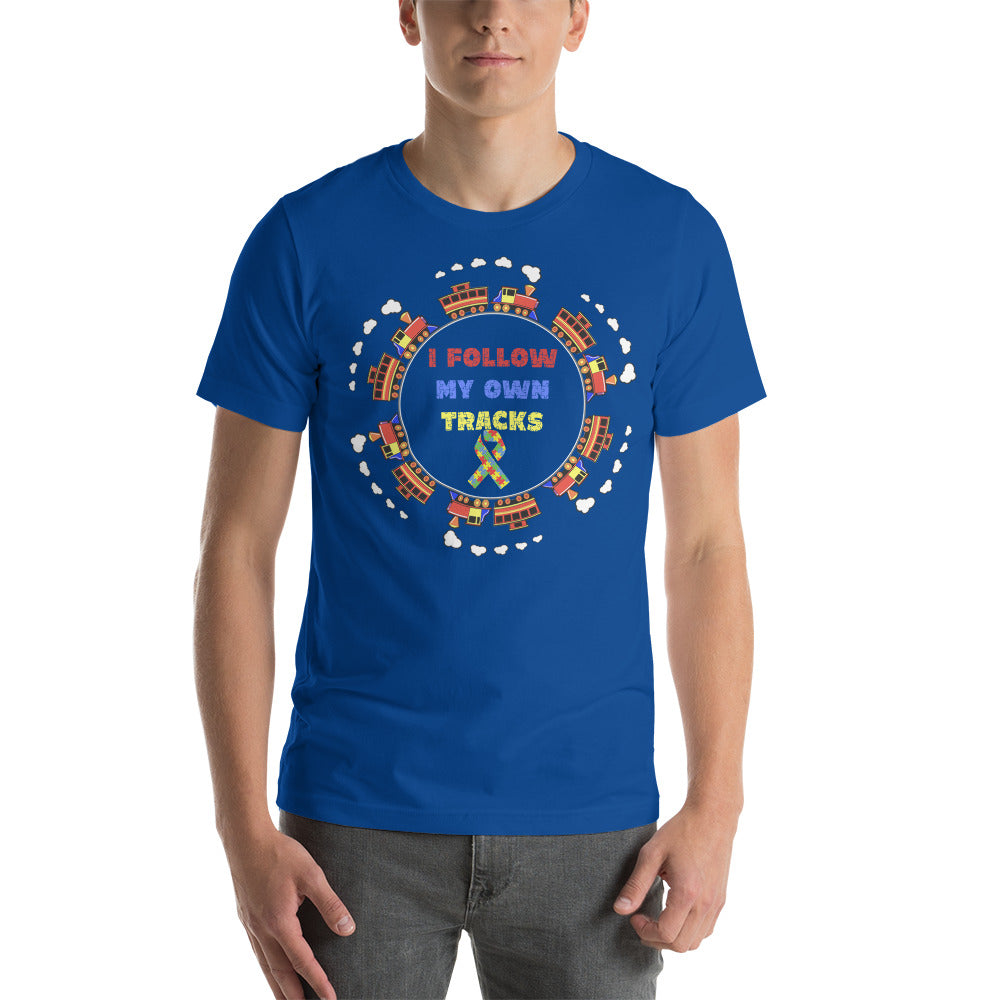I Follow My Own Tracks Autism Awareness Men's Short-sleeve t-shirt - Broken Knuckle Apparel