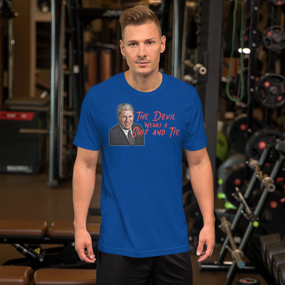 The Devil Wears a Suit and Tie Men's Short Sleeve T-Shirt - Broken Knuckle Apparel