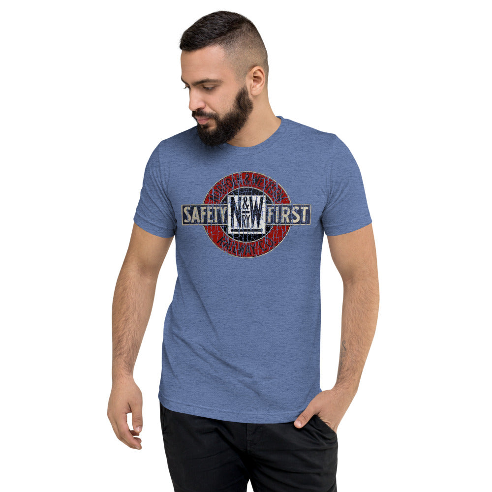 Norfolk & Western Distressed Men's Triblend Short Sleeve T-shirt - Broken Knuckle Apparel