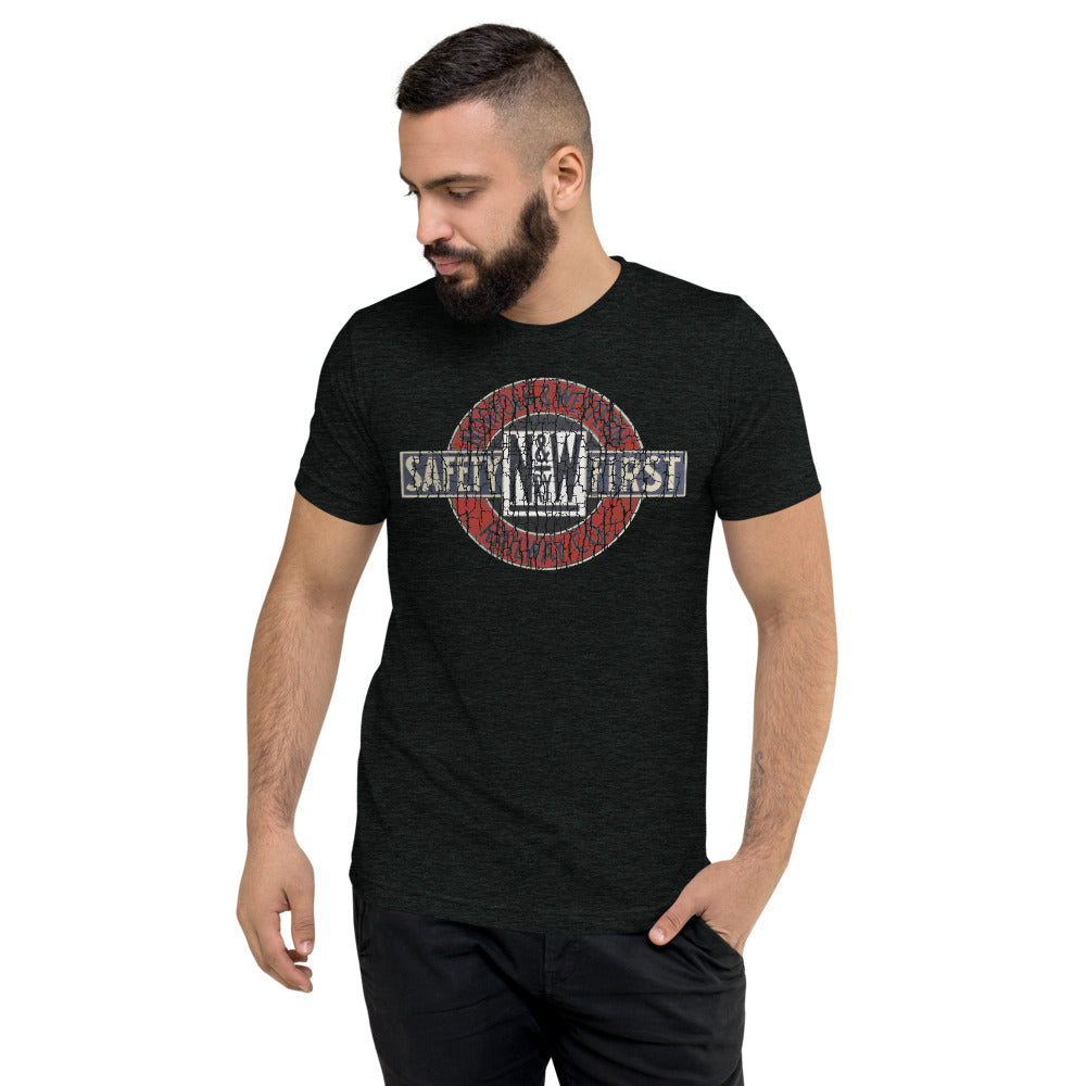 Norfolk & Western Distressed Men's Triblend Short Sleeve T-shirt - Broken Knuckle Apparel