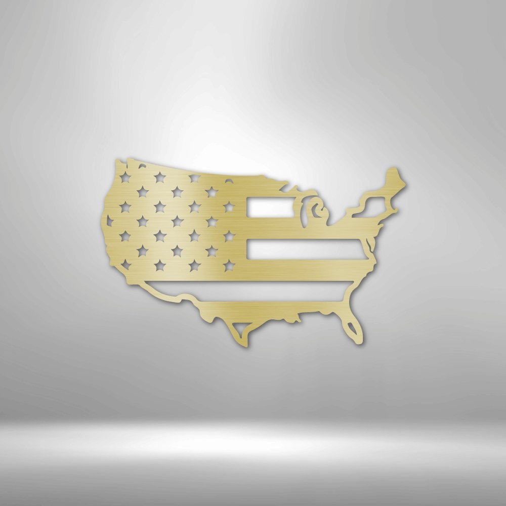 USA Flag - American Made Steel Sign - Broken Knuckle Apparel