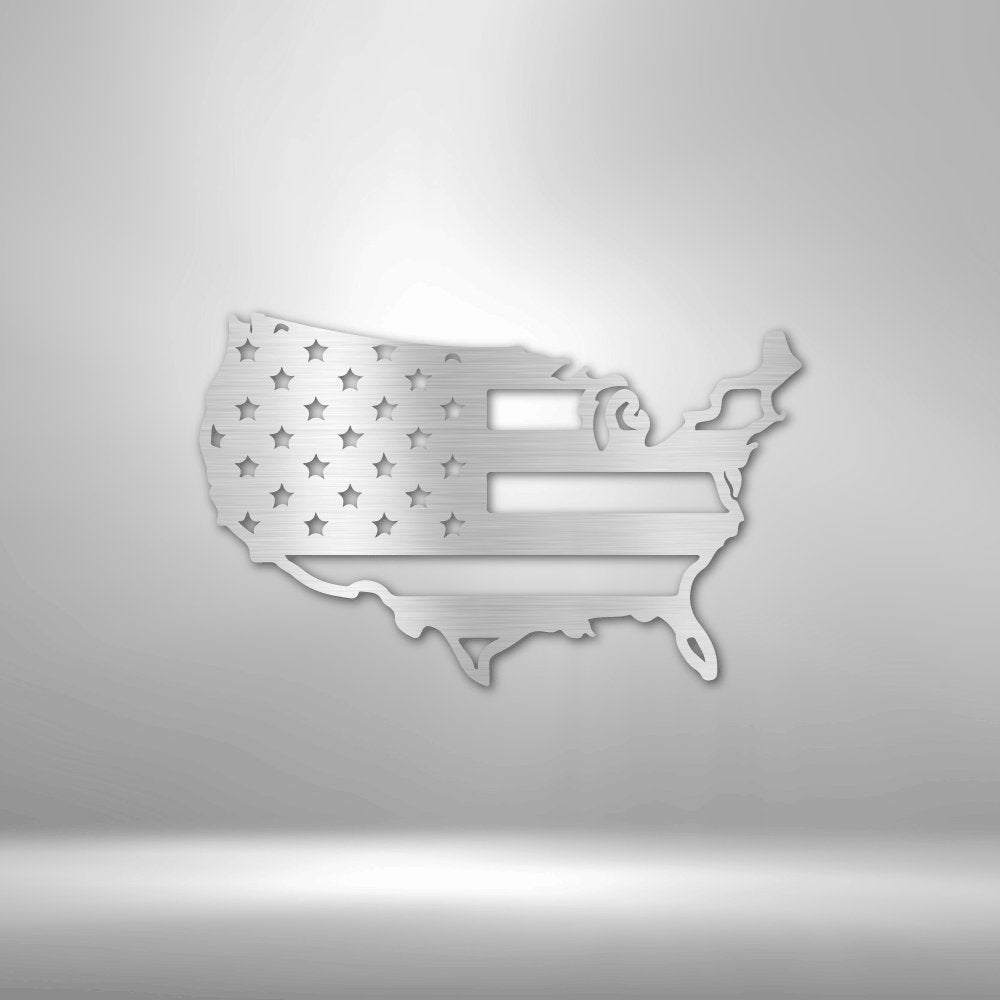 USA Flag - American Made Steel Sign - Broken Knuckle Apparel