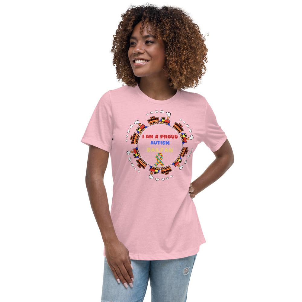 I Am A Proud Autism Railfan Women's Relaxed T-Shirt - Broken Knuckle Apparel