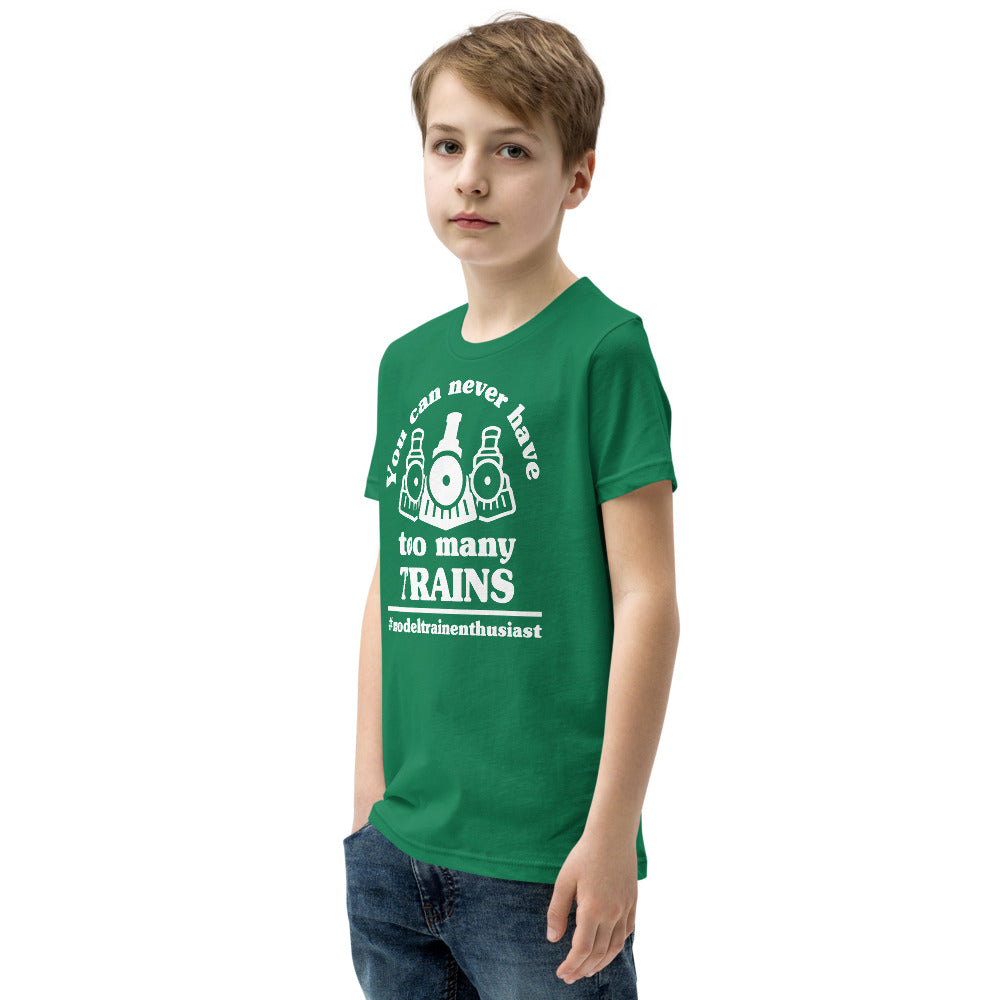 To Many Trains Youth Short Sleeve T-Shirt - Broken Knuckle Apparel